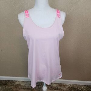 NIKE PRO Dri-Fit Light Pink Tank with Neon Pink Graphics Medium (4794)
